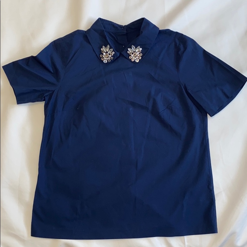 Madewell blue blouse
